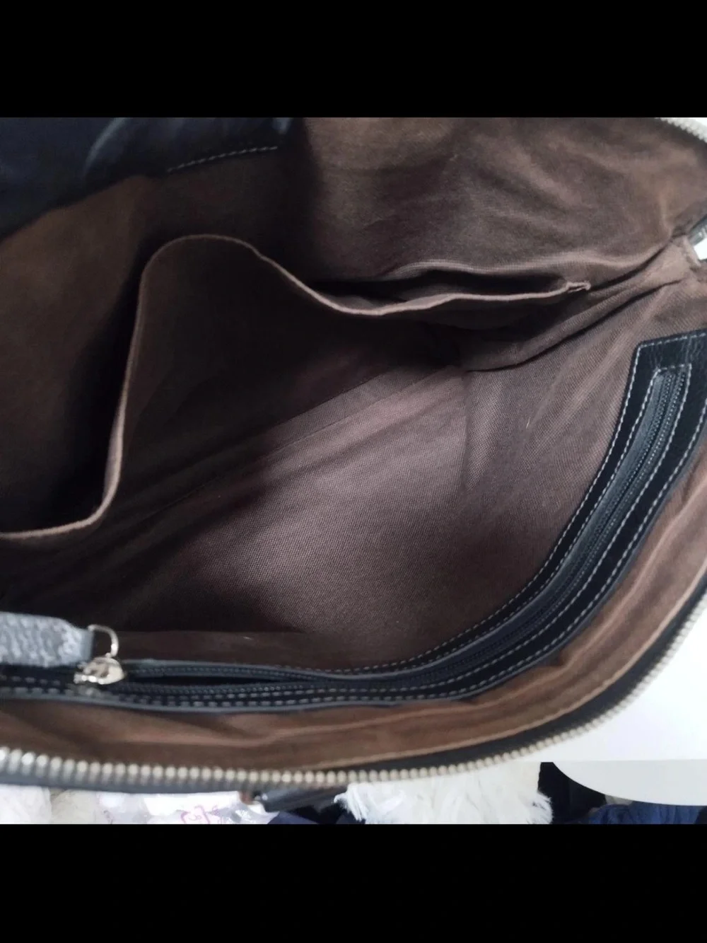 Salvatore Ferragamo Black Pebbled Leather Briefcase